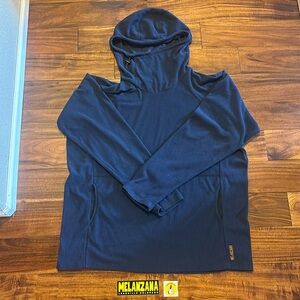 Melanzana Men’s Micro Grid Hoodie. XXL. Navy. Great condition